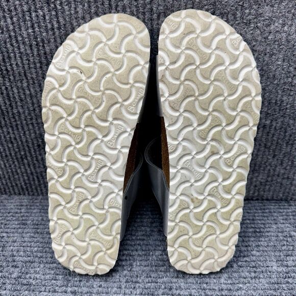 Betula Birkenstock Leo Sandals Womens 39/ 8-8.5 Silver Metal Buckle 3 Strap - Picture 8 of 10